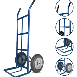 Carrinho De Cargas Armazém Transporte 350kg Azul Reforçado