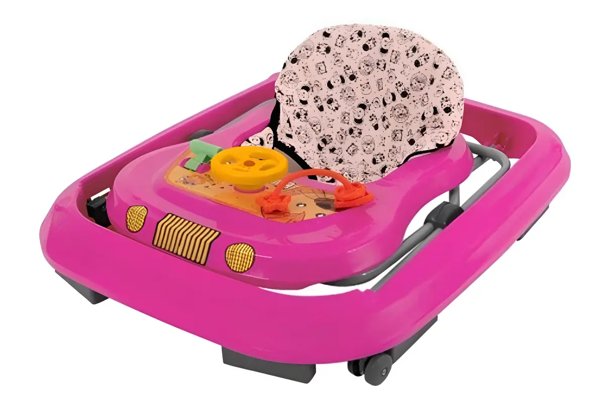 Andador Bebê Tutti Baby Safari Trava De Segurança Cor - Rosa - Imagem 6