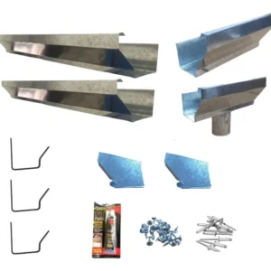 Kit Calha Telhado Beiral 3 Metros Calha Galvanizada - 26pçs