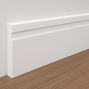 Barras De Rodapé Poliestireno 10cm Frisado Branco Kit C/ 15