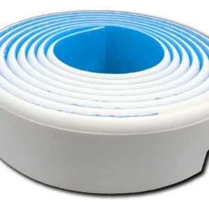 Rodapé Moldura Autocolante Eva Branco Flexível 8cm 5 Metros