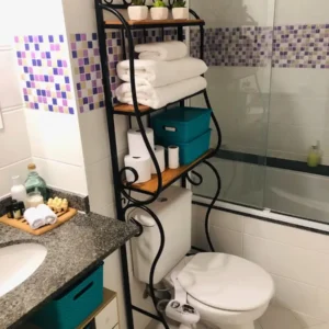 Prateleira Madeira Demolição Banheiro Andares Sobre Vaso