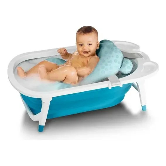 Almofada De Banho Para Bebê Com Suporte De Cabeça E Cintas A - Imagem 4