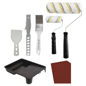 Kit Pintura Parede Rolo Sem Respingo Pincel 7 Peças Brinde
