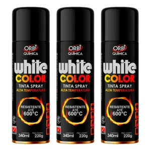 Kit 3 Tinta Spray Alta Temperatura 600ºc Escape Motor Forno