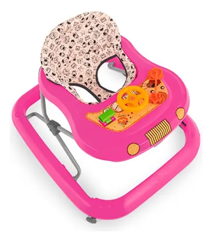 Andador Bebê Tutti Baby Safari Trava De Segurança Cor - Rosa - Imagem 8