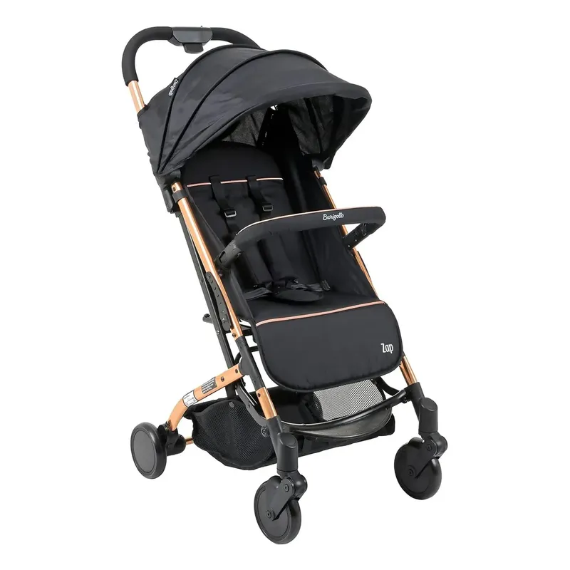 Carrinho De Bebê Zap Metal Cobre Burigotto Compacto Dobrável Cor Preto - Imagem 5