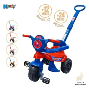 Triciclo Infantil Velotrol C/haste E Pedal Motoca Criança