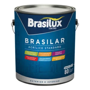 Tinta Acrílica Piso Acetinado Brasilux Azul 3.6L Resistência Abrasão
