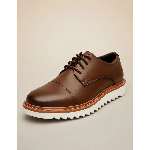 Sapato Oxford Social Masculino Qualidade Moderno Confortável - Imagem 3