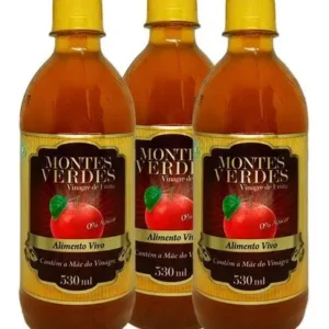 Kit 3 Vinagre De Maçã Montes Verdes 530ml