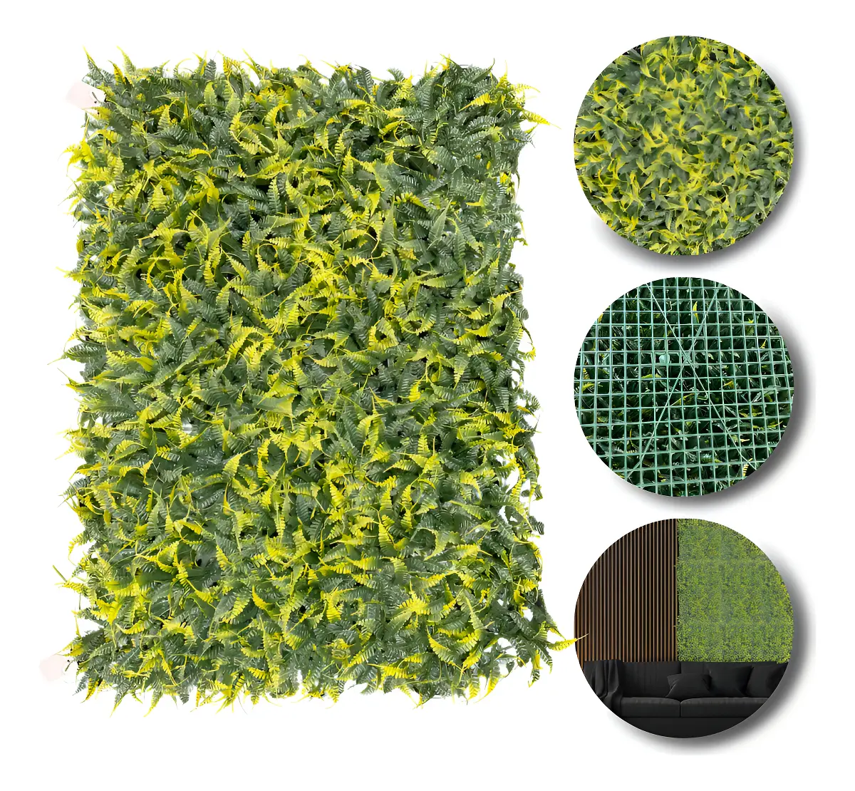 Samambaia Artificial Vital Decor 60x40cm Jardim Vertical Decoração