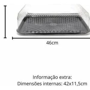 Embalagem Pet Torta Jumbo Pt - G 78m - Cx C/20
