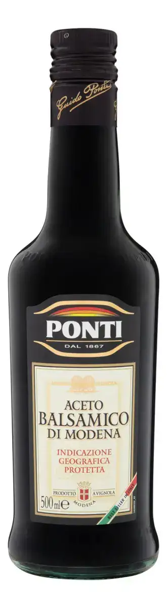 Vinagre Balsâmico Ponti Sem Glúten 500ml Aceto Di Modena Vidro