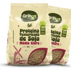 Kit 2x Proteina De Soja Media 400g Grings - Sem Transgênico