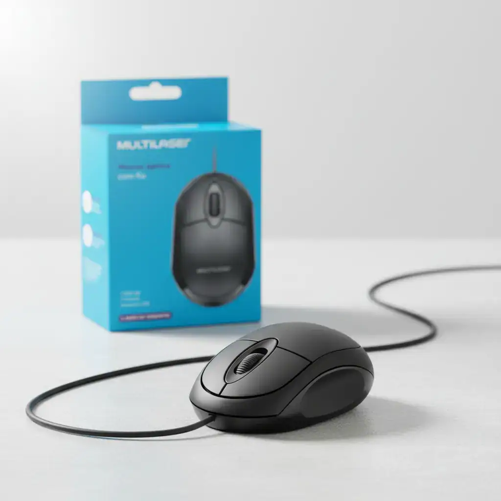 Mouse Usb Preto Com Fio Mo300 Multi Kit Com 5 Atacado 1200dp - Imagem 6