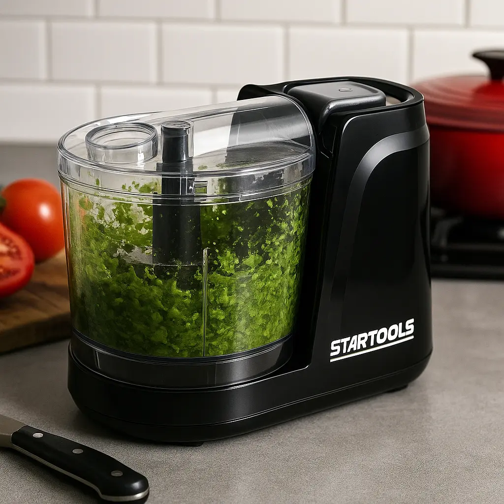 Mini Processador Triturador Elétrico 100w 350ml - Preta - Imagem 4