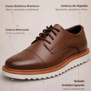 Sapato Oxford Social Masculino Qualidade Moderno Confortável