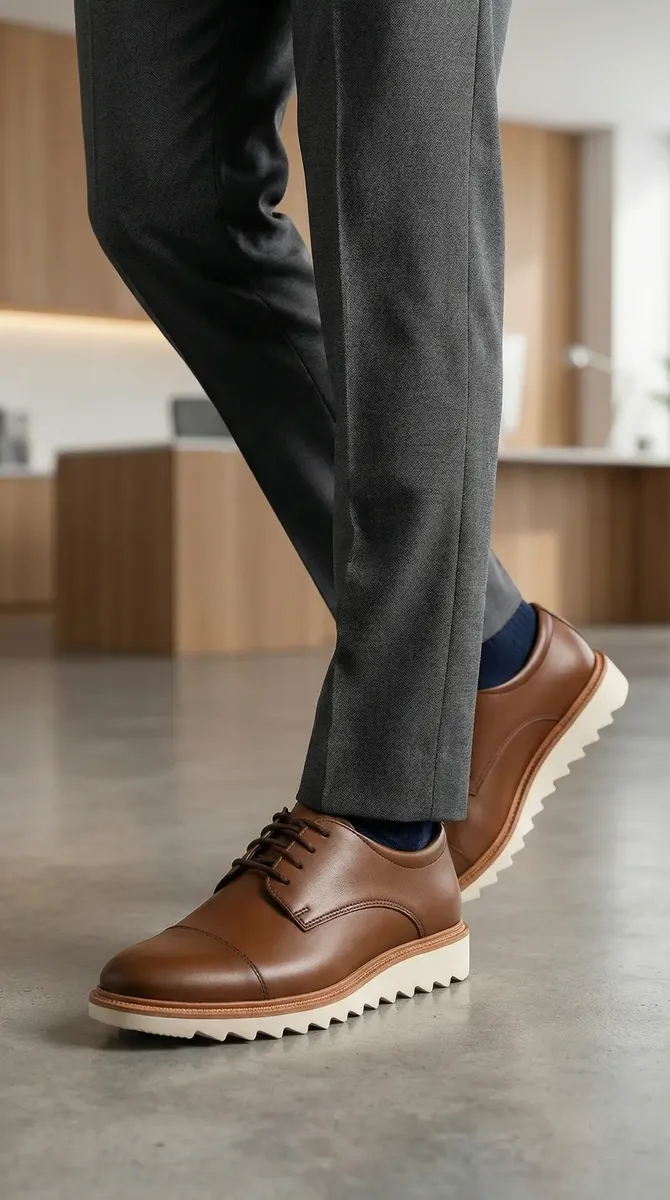 Sapato Oxford Social Masculino Qualidade Moderno Confortável - Imagem 6