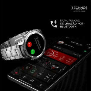 Smartwatch Technos Connect Sports Call Prata - Tsportscaa/6k