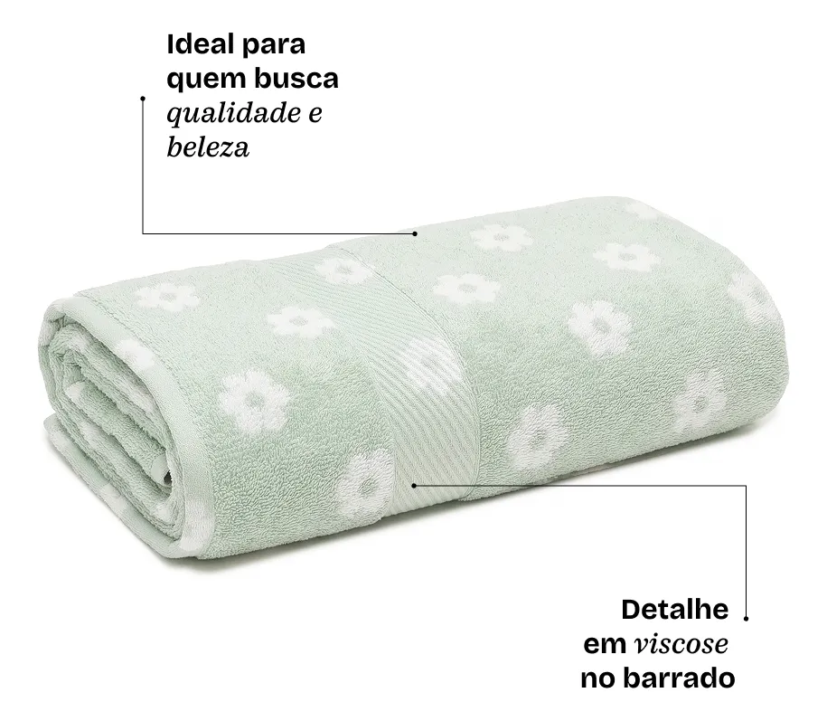 Kit 3 Toalhas De Banho Dohler 100% Algodão - Imagem 3