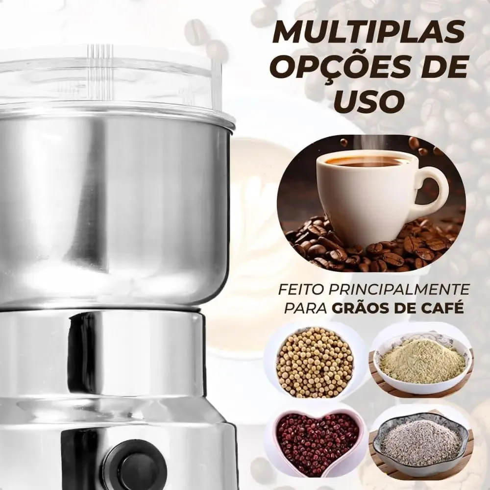 Moedor de grãos elétrico HONULOLO KFYMJ prata - Imagem 6