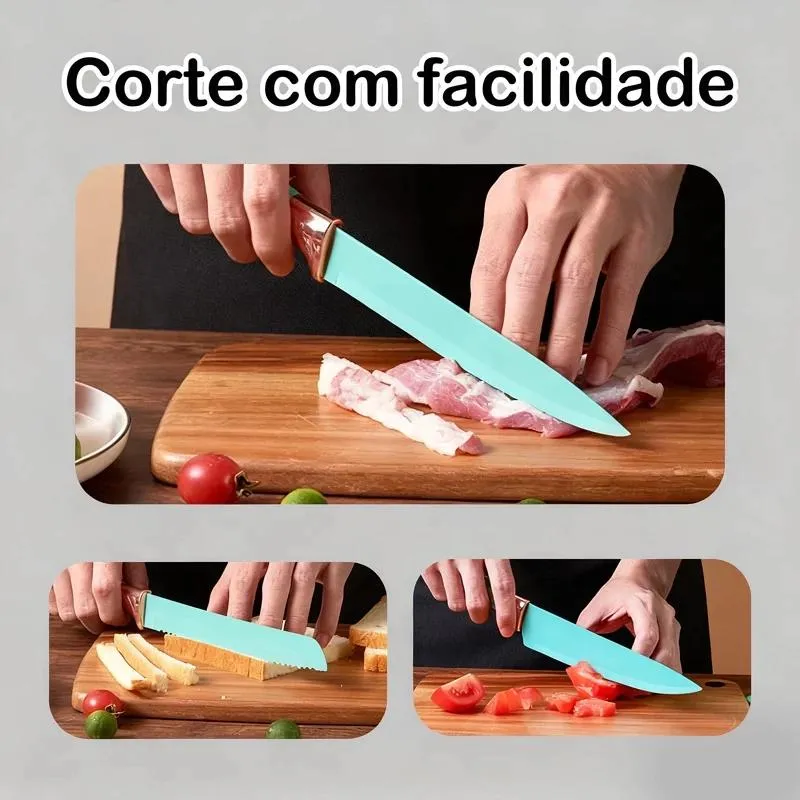 Kit 19 Utensílios Para Cozinha Com Tábua E Espátula Preto - Imagem 5