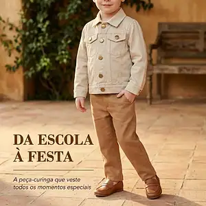 Jaqueta Jeans Menino Diversas Cores Moda Infantil E Juvenil