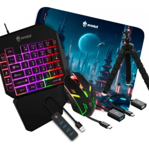 Kit Mobilador Para Celular Teclado Mouse Hub Suporte Pad