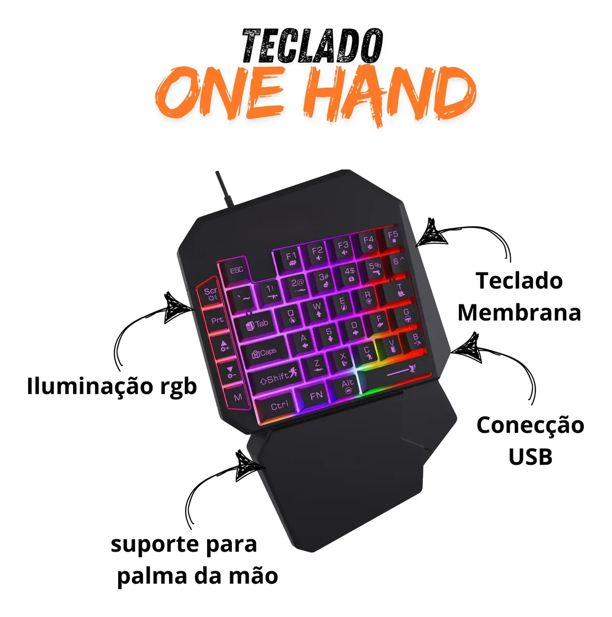 Kit Mobilador Para Celular Teclado Mouse Hub Suporte Pad - Imagem 5