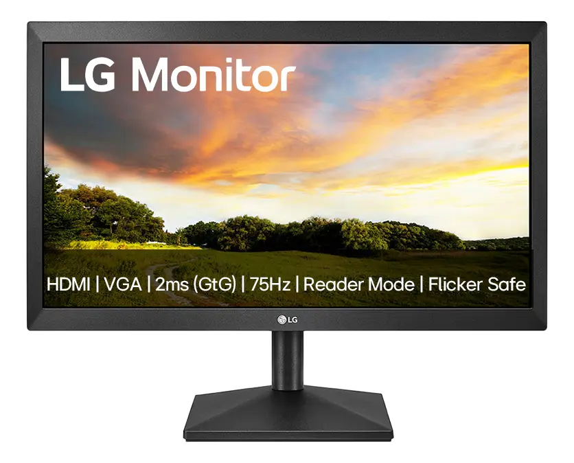 Monitor PC LG 19.5'' 20MK400H-B LED HD HDMI VGA (D-Sub) 75Hz 2ms(GtG) Ajuste de Inclinação Reader Mode - Imagem 7