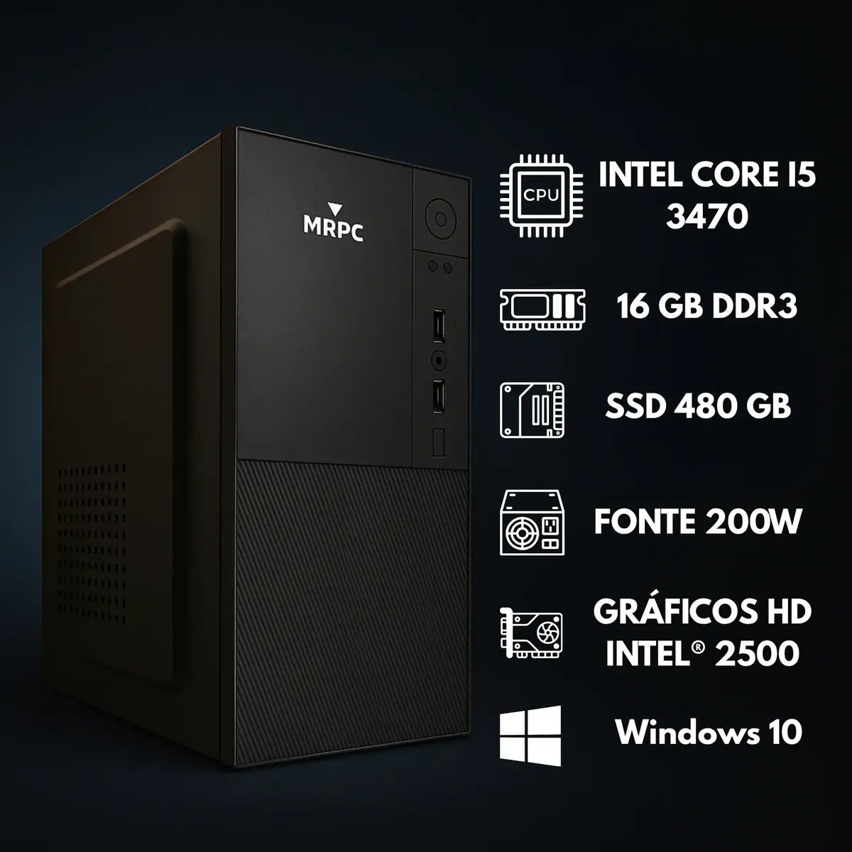 Pc Computador Completo Intel I5 16gb Ssd 480gb Monitor 19 - Imagem 7