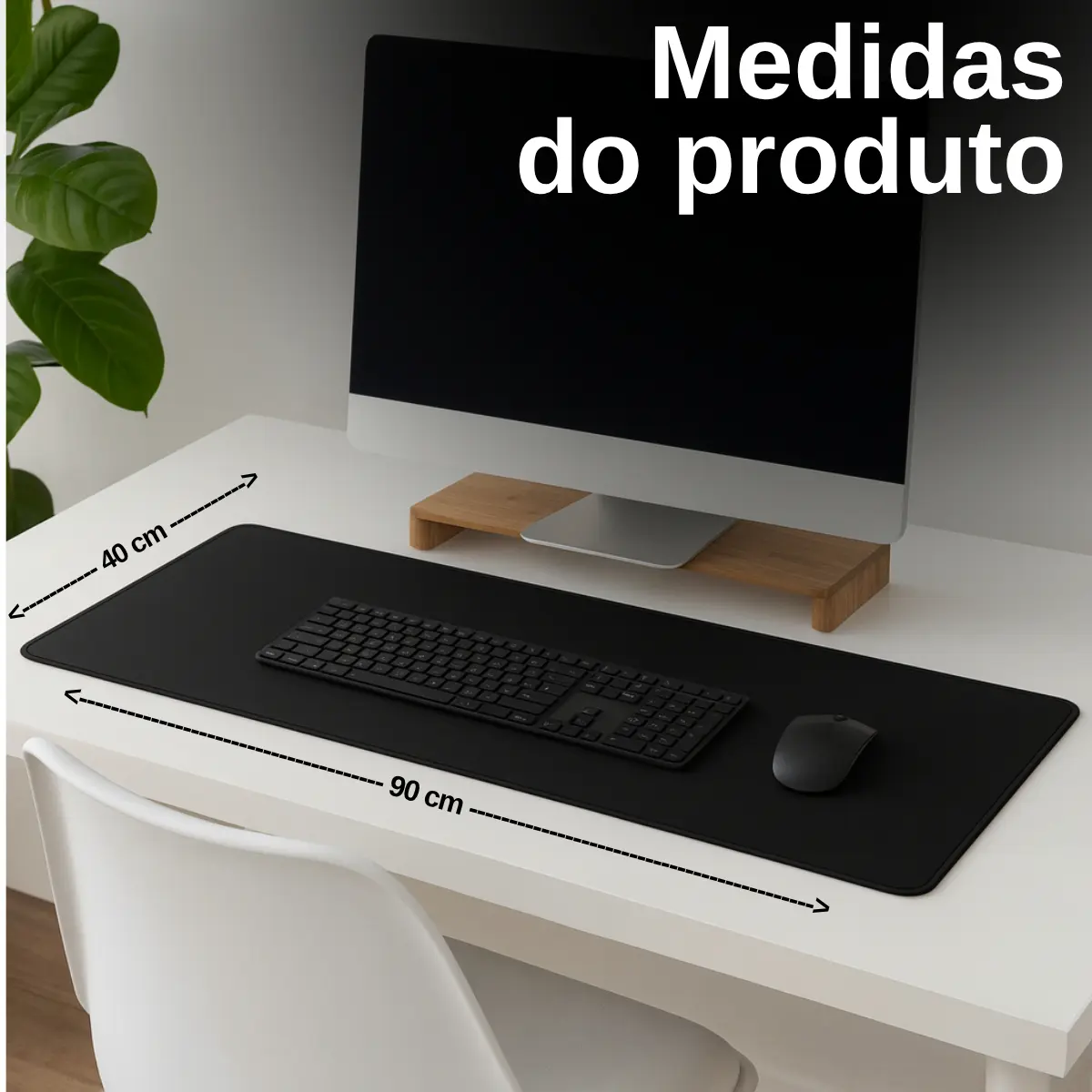 Mouse Pad Gamer Extra Grande 90x40 Profissional Speed Antiderrapante Cor Preto Digital Informática - Imagem 6
