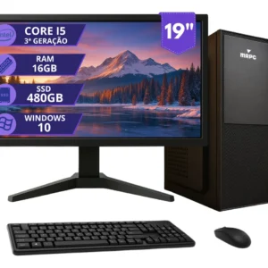 Pc Computador Completo Intel I5 16gb Ssd 480gb Monitor 19