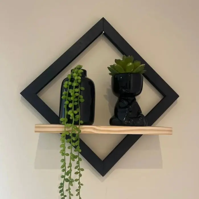 Quadro Decorativo Com Prateleira Dupla Nicho Moldura Luxo - Imagem 7