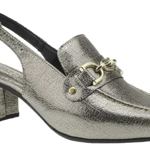 Sapato Feminino Mule Loafer Salto Bloco Grosso Confortável