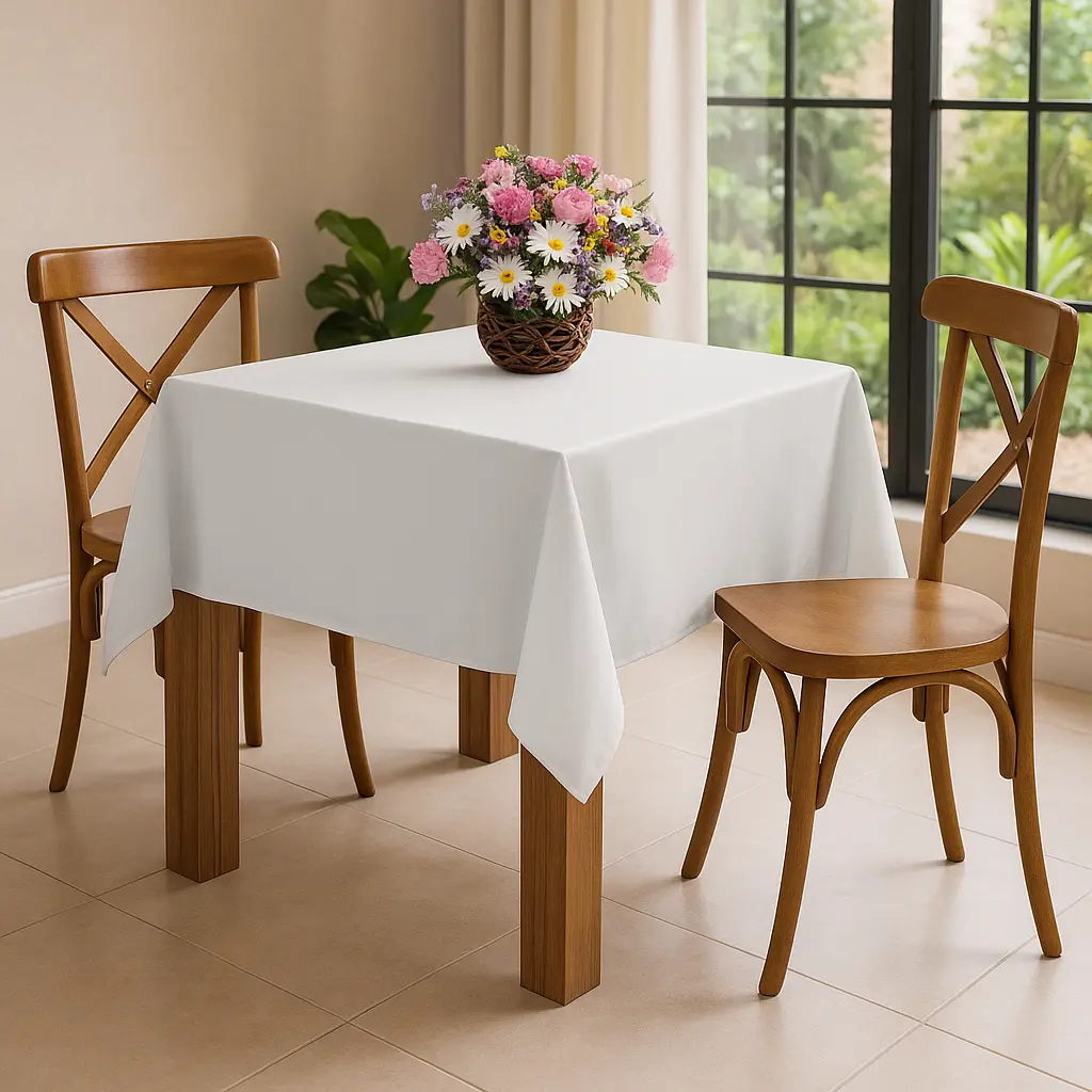 Toalha De Mesa Quadrada Tecido Oxford 1,40x1,40 Promocao