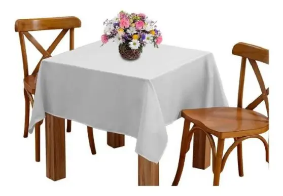 Toalha De Mesa Quadrada Tecido Oxford 1,40x1,40 Promocao - Imagem 5