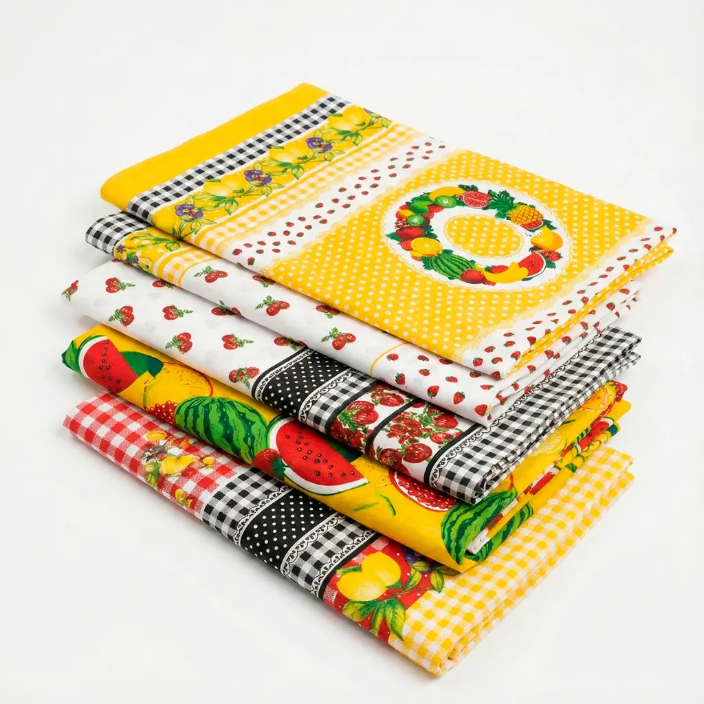 Kit 4 Toalha Chá 85x70 Oxford Cozinha Café Fogão Geladeira - Imagem 8