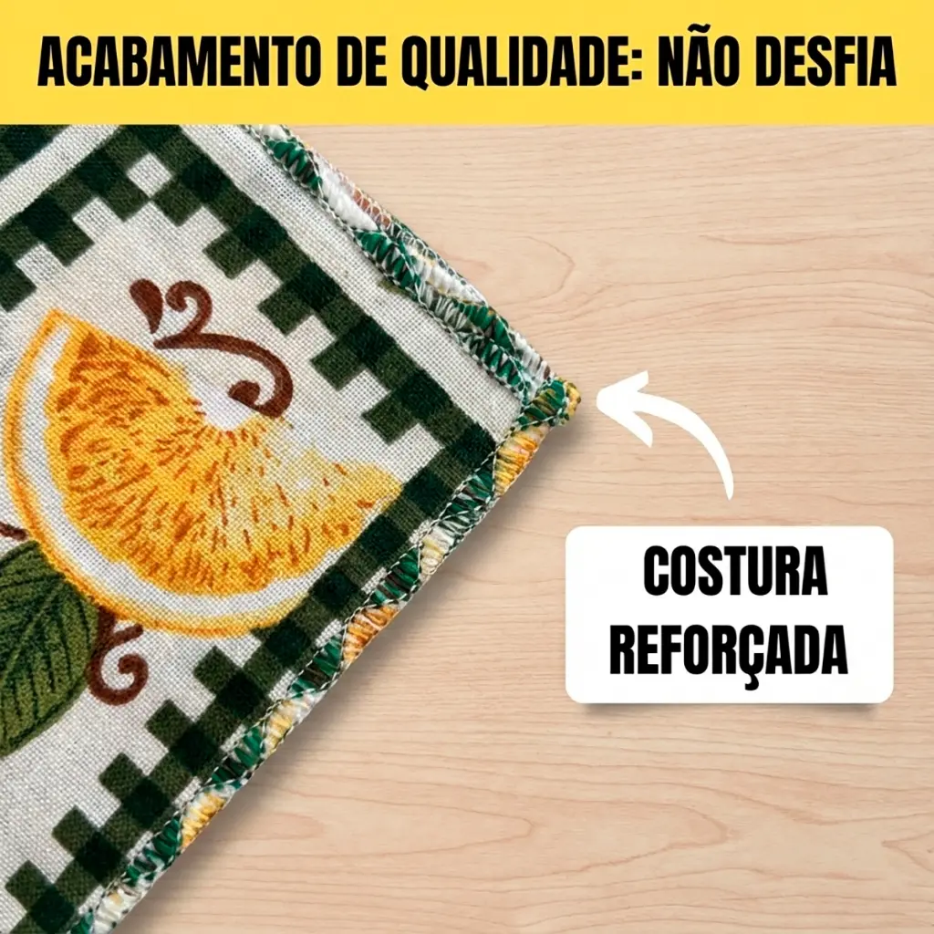 Kit 4 Toalha Chá 85x70 Oxford Cozinha Café Fogão Geladeira - Imagem 5