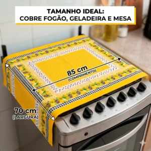 Kit 4 Toalha Chá 85x70 Oxford Cozinha Café Fogão Geladeira