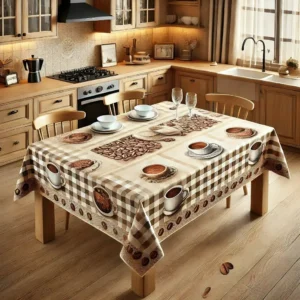 Toalha De Mesa Impermeável Pvc 140x140cm Térmica 4 Lugares