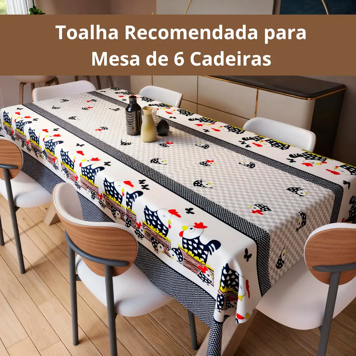 Toalha De Mesa 6 Lugares Retangular 2,00mx1,40m Oxford Luxo - Imagem 5