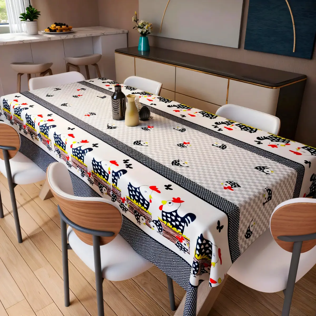 Toalha De Mesa 6 Lugares Retangular 2,00mx1,40m Oxford Luxo