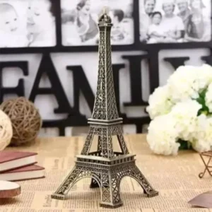 Torre Eiffel Paris Enfeite Miniatura Decoração De Metal 25cm Marrom-escuro
