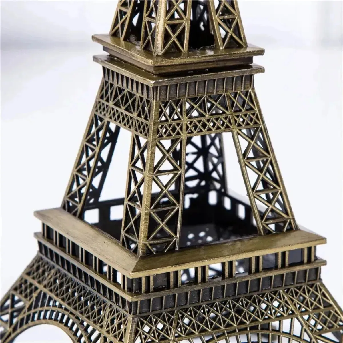 Torre Eiffel Paris Enfeite Miniatura Decoração De Metal 25cm Marrom-escuro - Imagem 6