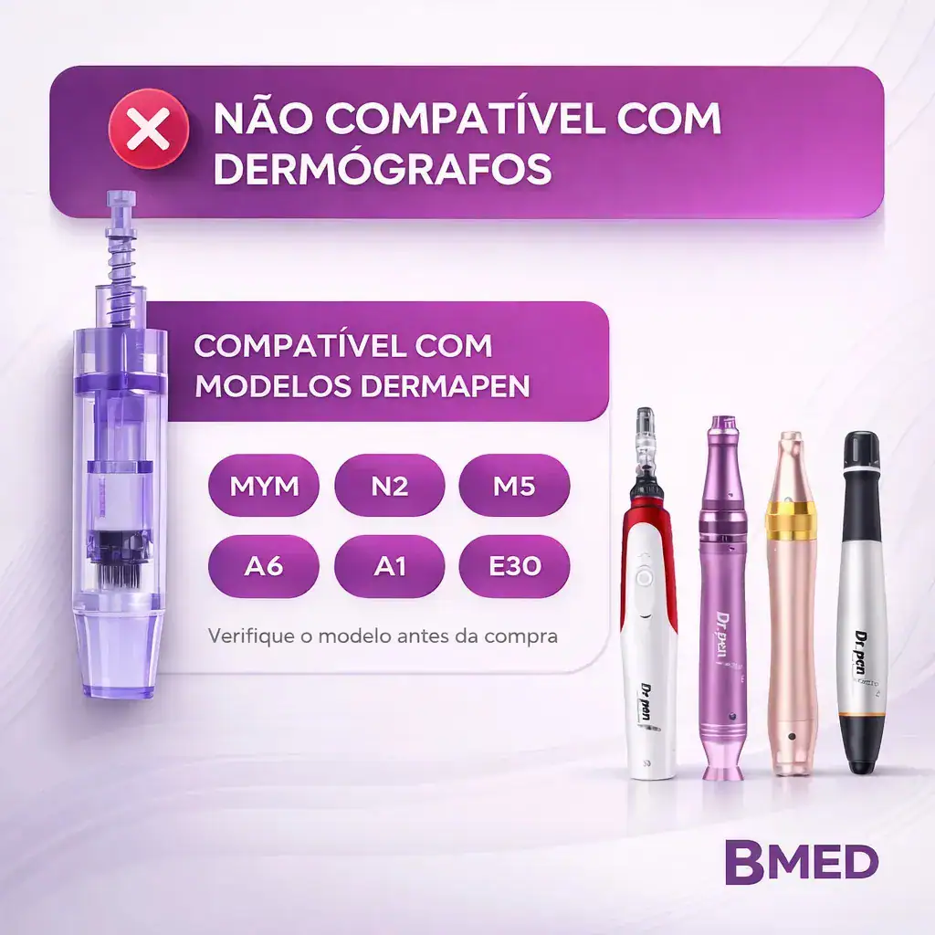 Kit 20 Cartuchos Dermapen 12 Agulhas Nano 12 24 36 42 BMED - Imagem 7