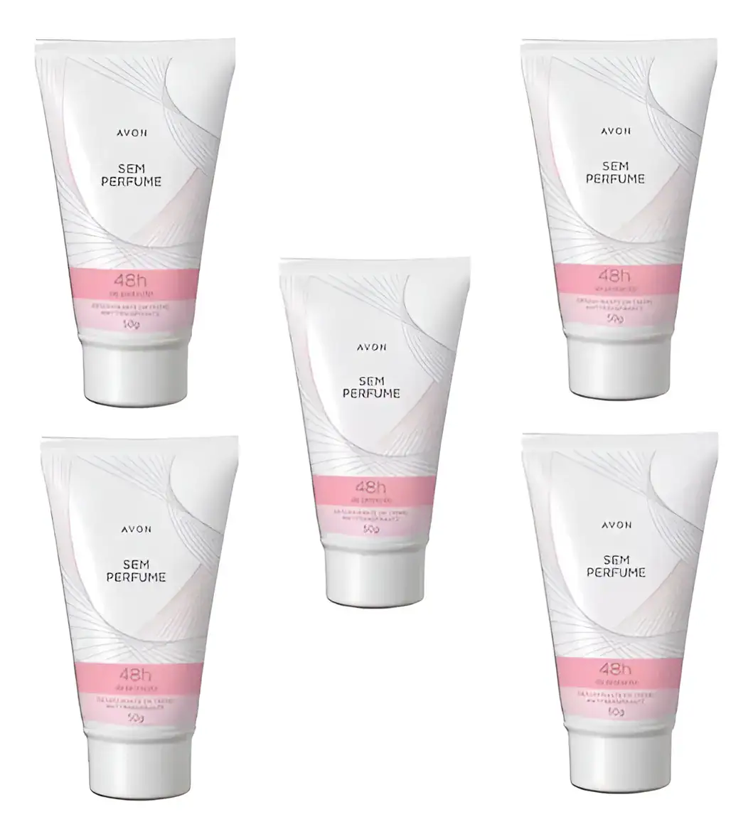 Kit Com 5 Desodorantes Em Creme - Rollon Sem Perfume Avon - Imagem 2