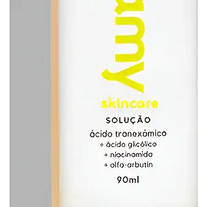 Creamy Skincare Ácido Tranexâmico 90ml Solução Clareadora Previne a Hiperpigmentação de Manchas Solares Trata Acne e Melasma Todos os Tipos de Pele Uso Noturno