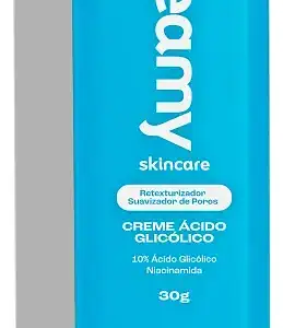 Creamy Skincare Ácido Glicólico 30g | Reduz Poros Dilatados, Melhora A Pele, Hidratação Profunda E Intensa, Controla O Brilho Excessivo | Todos Os Tipos De Pele, Noturno